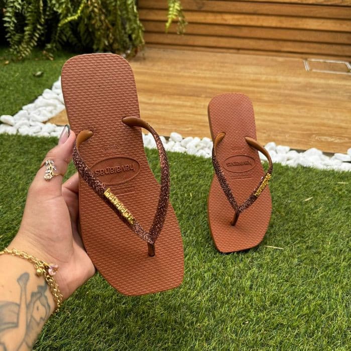 Sandália Chinelos Feminino Havanas Glitter Elegância e Sofisticação em Cada Detalhe Promoção 2025