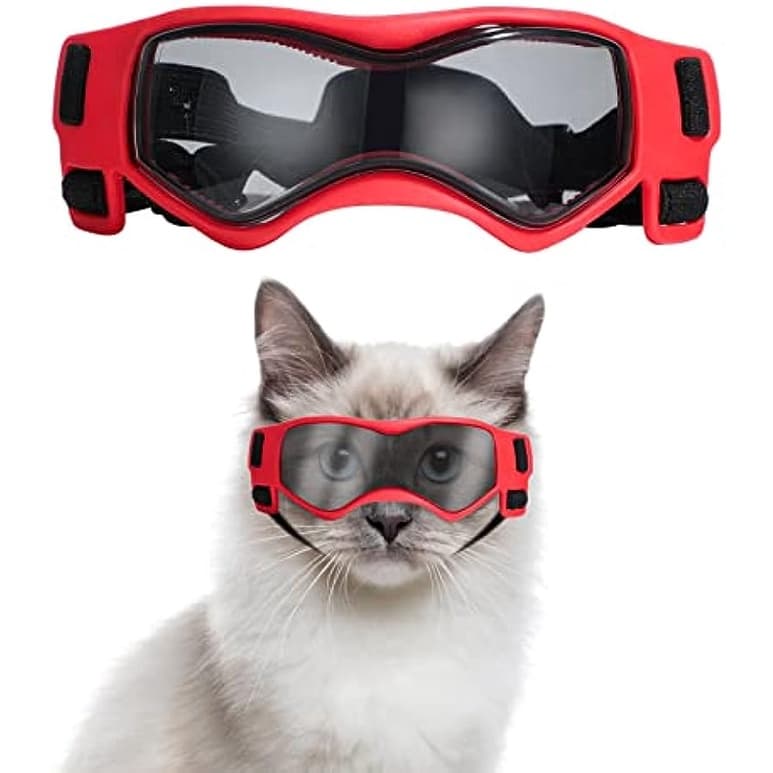 ATUBAN Óculos De Sol Para Gatos Pequenos , Confortáveis , Macios E Fáceis De Usar Proteção UV Filhotes De Cachorro De Raças Pequenas Ajustáveis