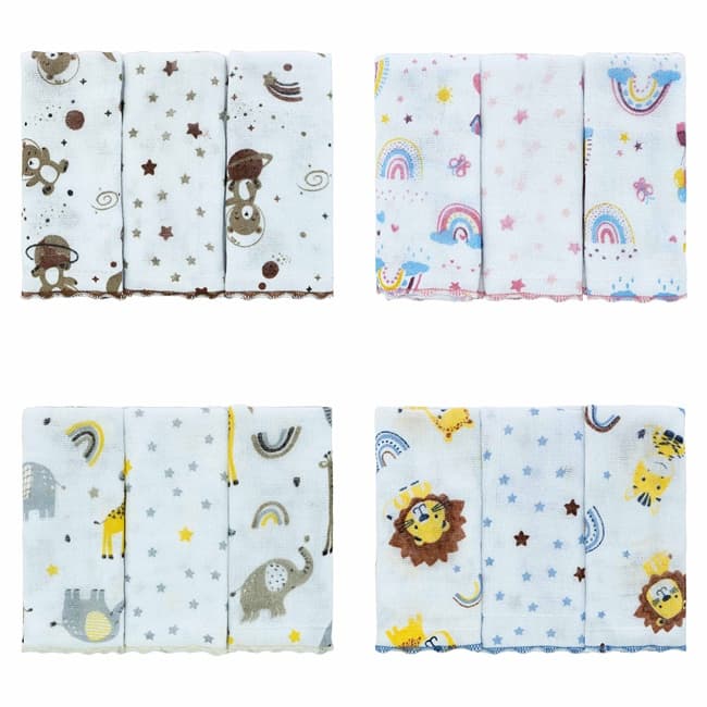 Pano De Boca Estampado Com Acabamento Festonê 34x40cm - Bublim Incomfral