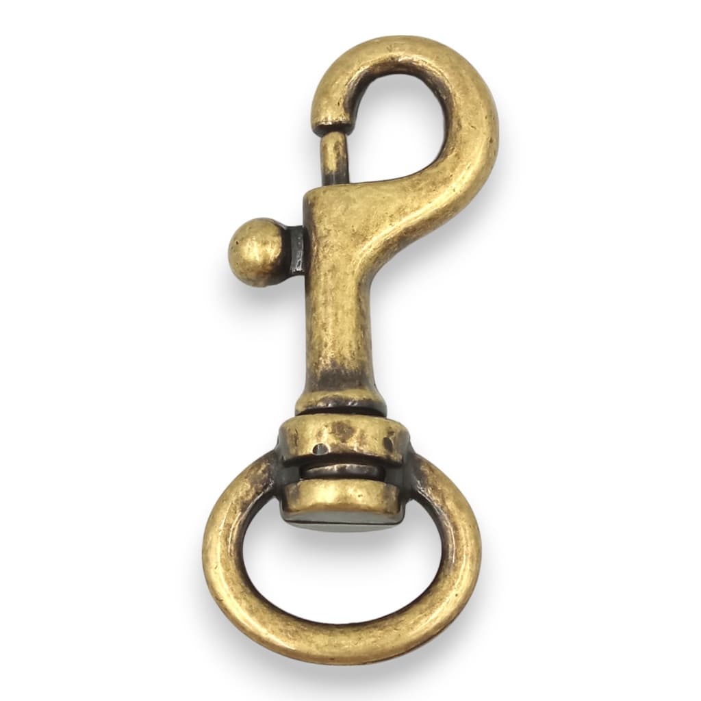 MOSQUETÃO ITALIANO PARA BOLSA E ARTESANATO PET 15MM PREMIUM - 1 UND - OURO VELHO