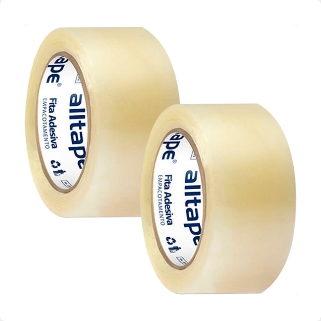 Kit 2 Fita Adesiva BOPP Transparente Alltape SK200 - 45x 45 metros