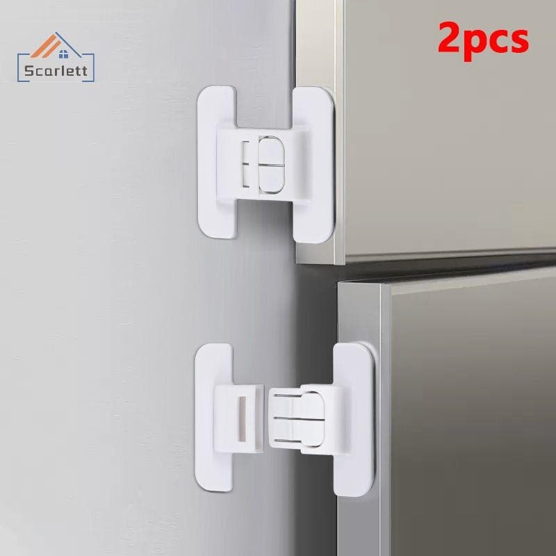 [Scarlett] 2 Peças De Proteção De Segurança Infantil Fechadura De Geladeira Móveis Para Casa Fechaduras Porta De Armário