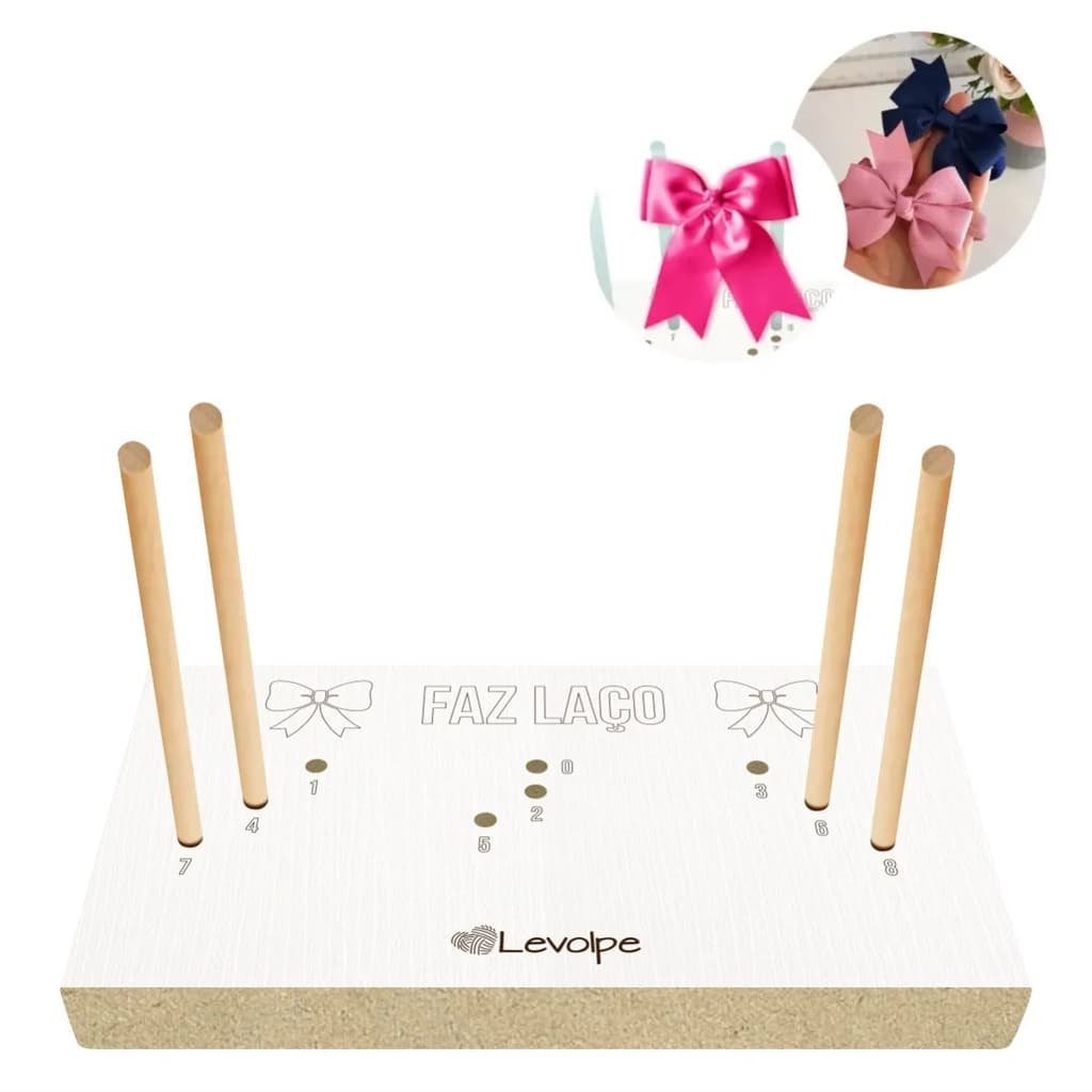 APARELHO GABARITO DE TEAR PARA FAZER LAÇO FITAS