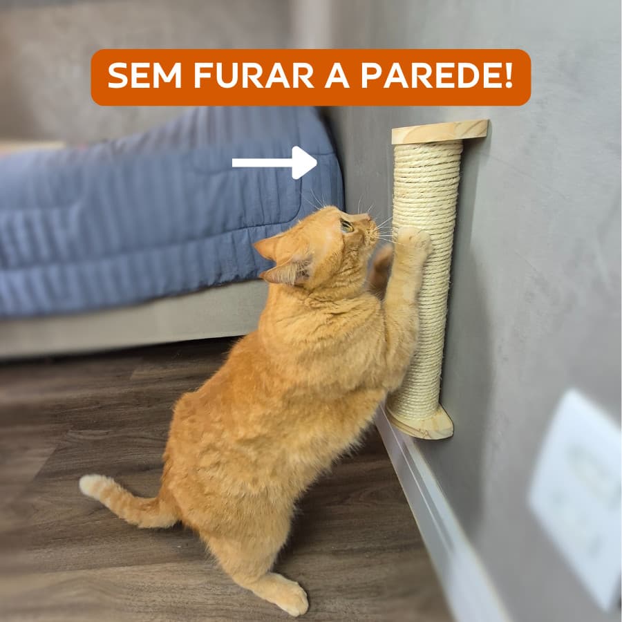Gato Arranhador Parede Sisal Brinquedo Pet Poste