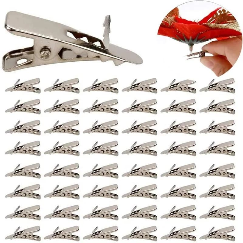 30Pcs Mini Clipes De Metal Para Flores De Natal Ornamento De Clip Fixo Xmas Noel Wreath/Garland Decorações