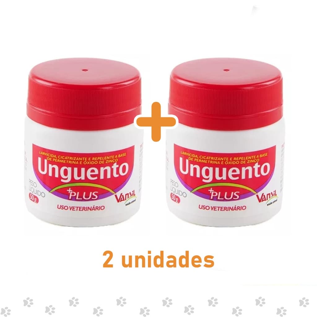 Kit c/2 Unguento 50g Vansil Larvicida, Cicatrizante e Repelente