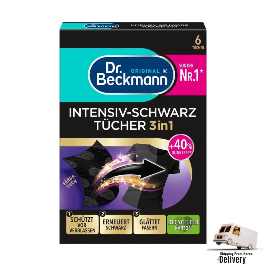 Dr Beckmann Panos Pretos Intensivos Para Fibras Pretas E Lisas Intensas 6 Folhas + FREE Korean Cosmetic Sample