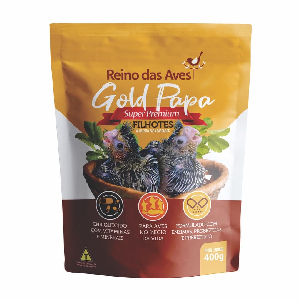 Papa Para Filhotes Gold (refil) 400g Reino Das Aves