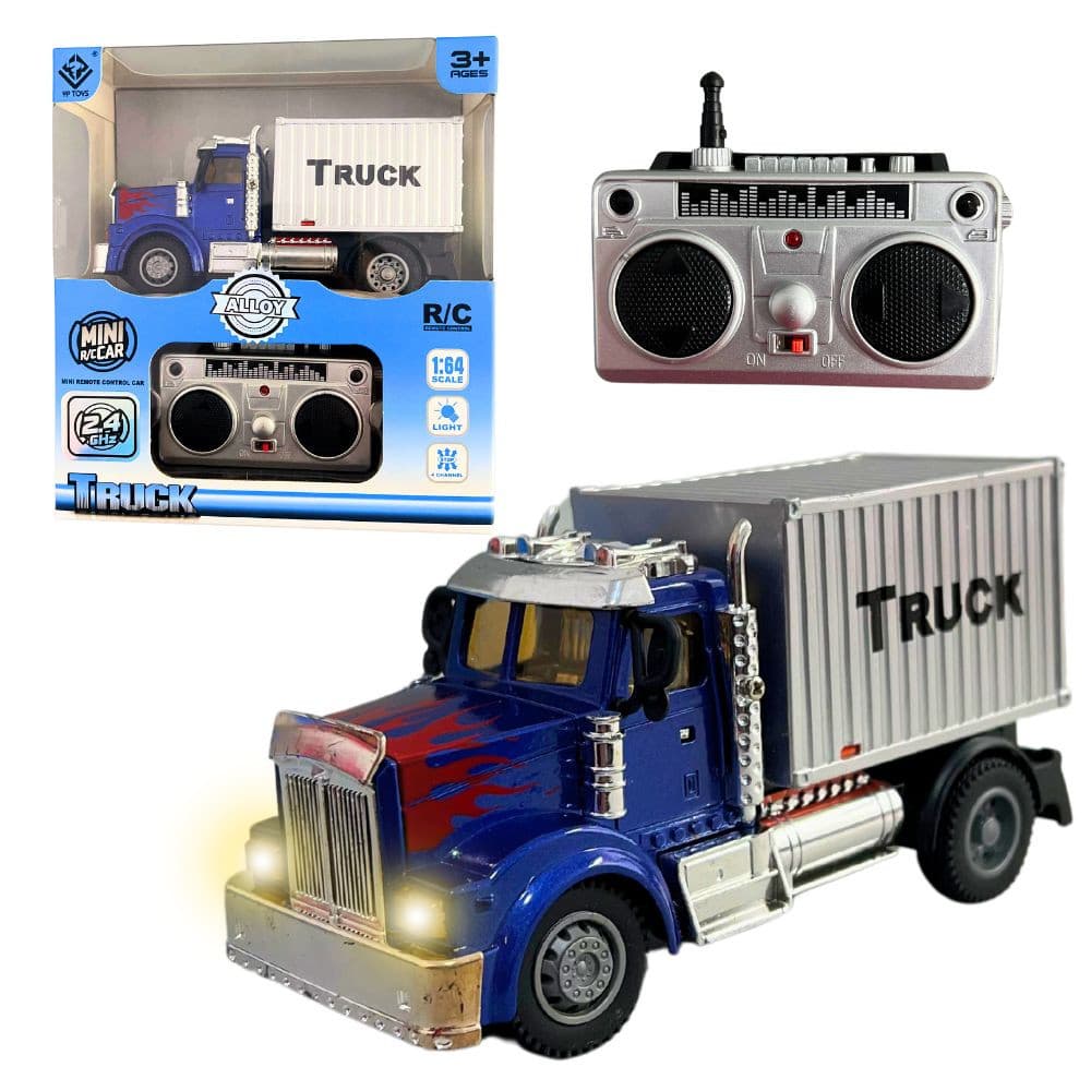 Carrinho Caminhão de Controle Remoto Truck a Pilha com Luz pra Frente pra Trás Direita e Esquerda