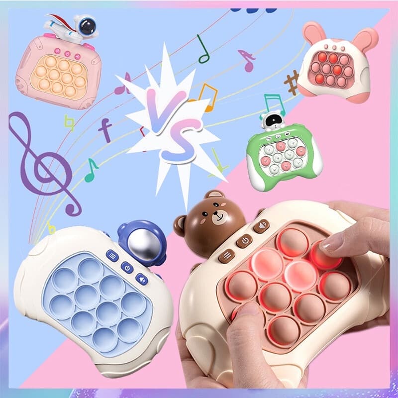 Pop It Eletrônico FastPush Game Jogo Sensorial Infantil AntiStress Educativo 12,8x6x12cm VáriasCores