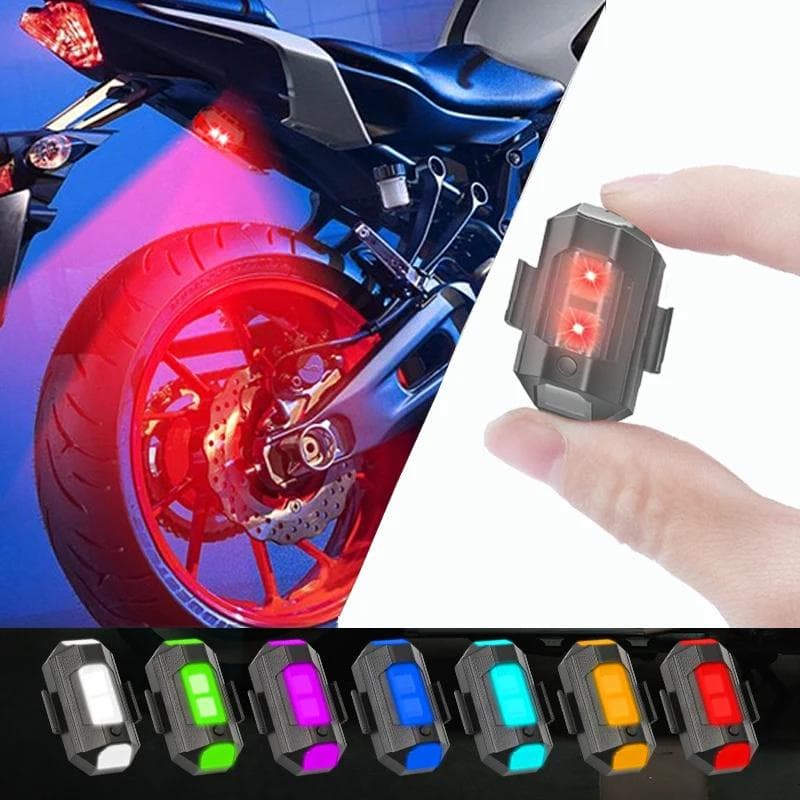 2pçs Luzes De Motocicleta , Luz Estroboscópica USB LED Anticolisão Para Bicicleta/Aeronave/Mini De Sinalização De Alerta Piscando Noturna