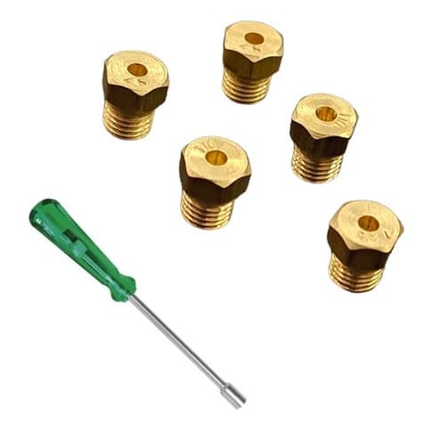 5 Bicos Injetor Converter Gás Botijão Cooktop 5 Bocas + Chave