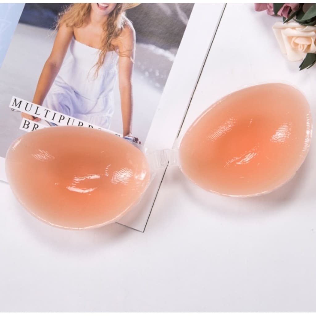 Sutiã  Auto-Adesivo Silicone Invisível UnBra Aumenta E Levanta Seios -jessica-