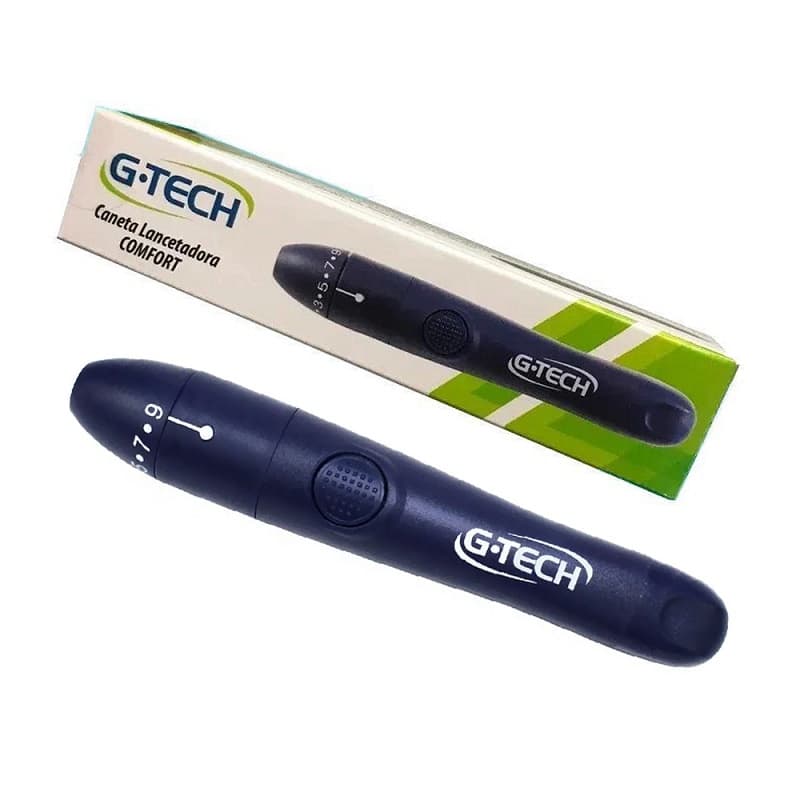 Caneta Lancetadora Glicose Diabetes Glicosimetro Hospitalar Médico - G Tech