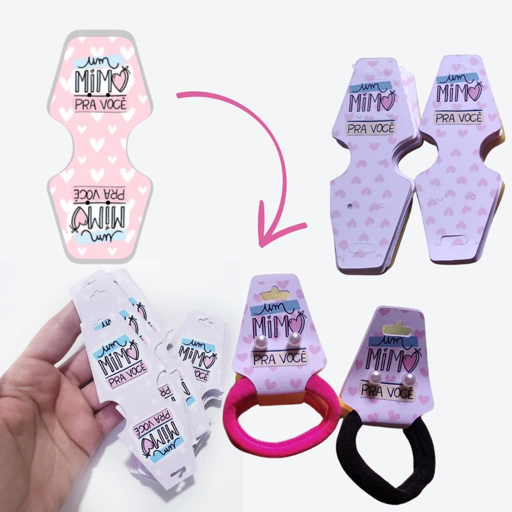 100 tag xuxinha rabico de cabelo Mimo para cliente Cliente