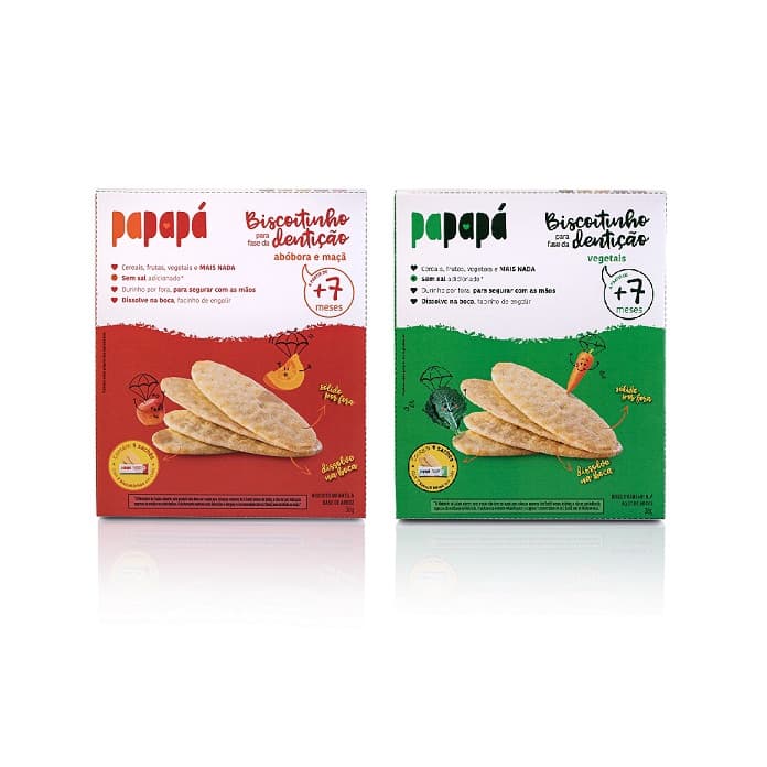 Kit 2 Biscoito Infantil para Fase da Dentição Papapá 72g