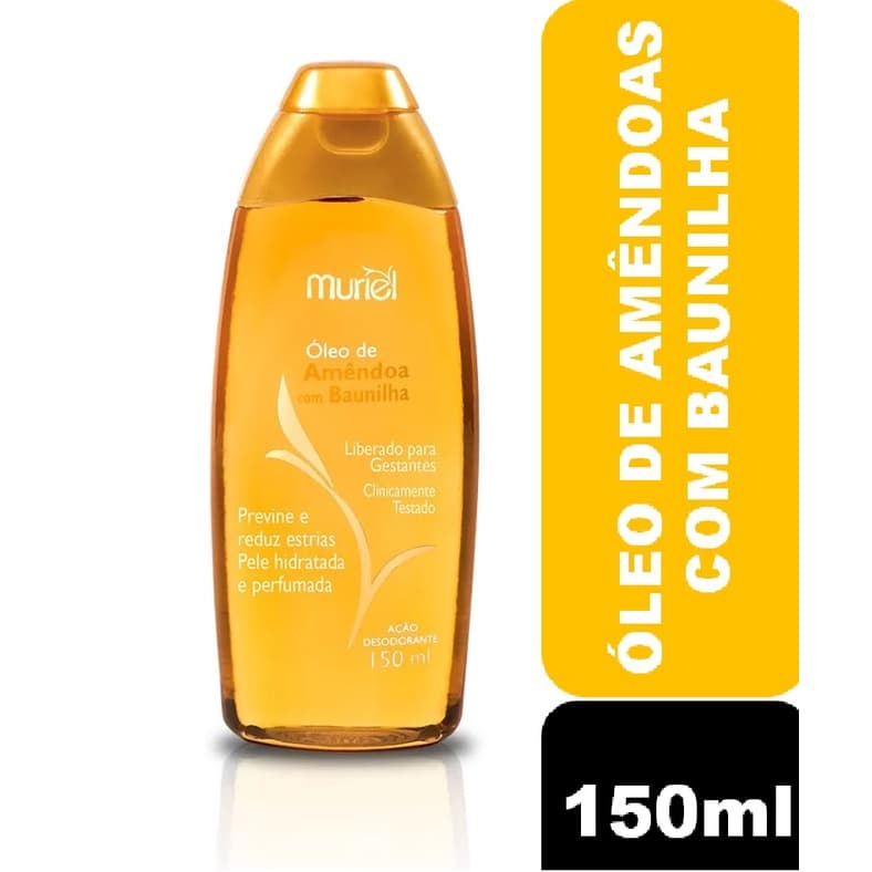 Óleo Muriel corporal de Amêndoas c/ Baunilha 150ml ação desodorante