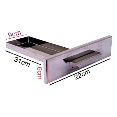 Gaveta Cinzeiro para Churrasqueira pre-moldada em inox