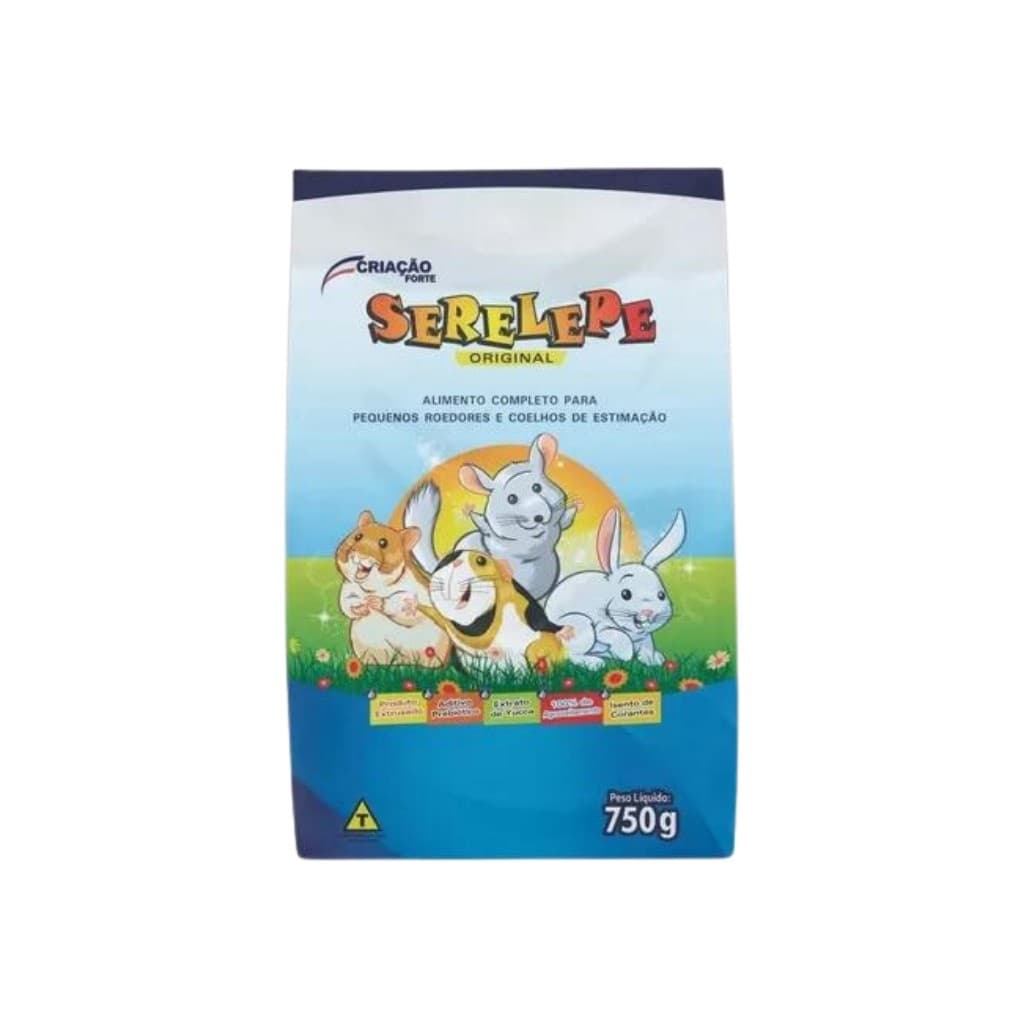 Ração Serelepe 750g Completa Para Coelhos e Hamsters