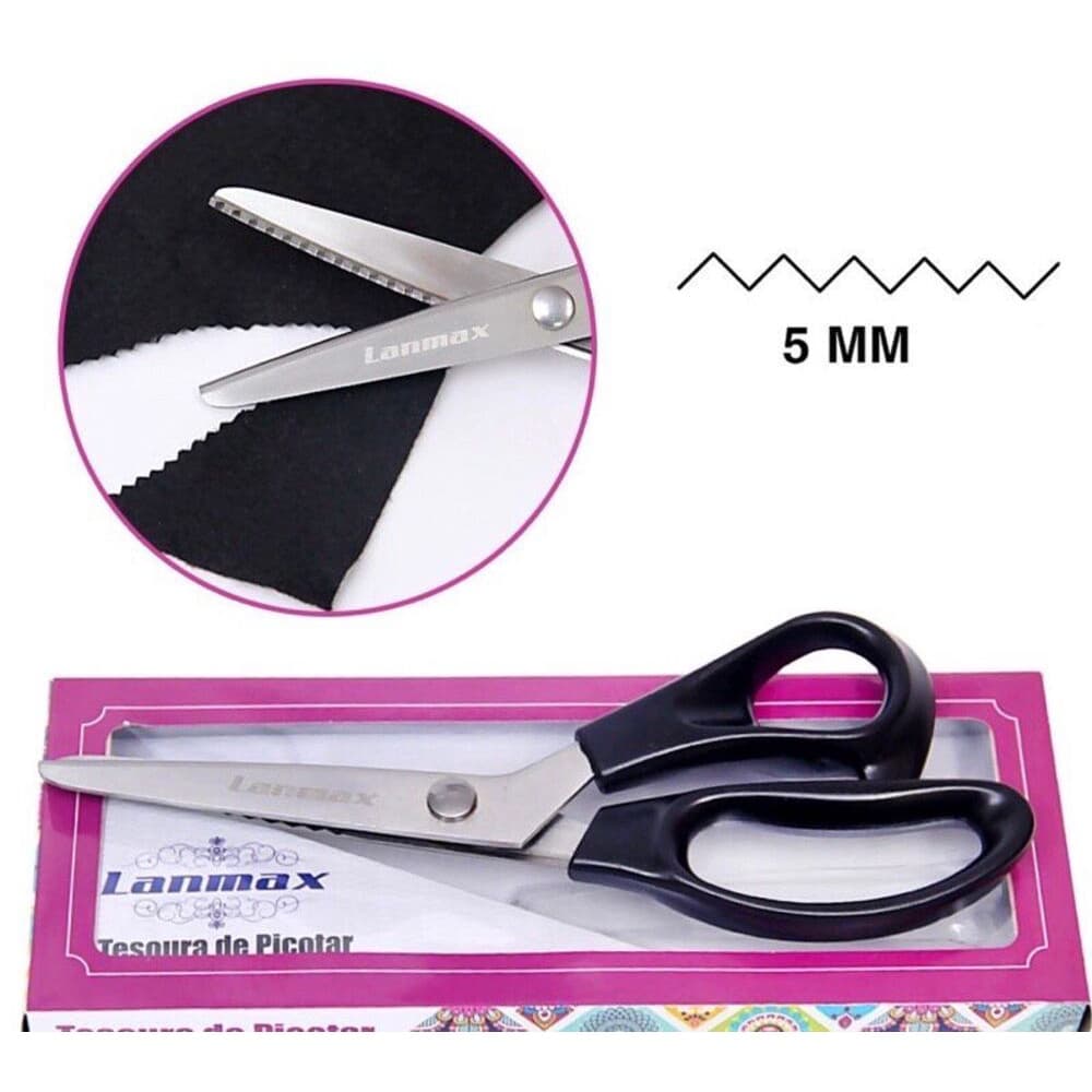 Tesoura De Picotar Lanmax Corte Zig Zag Profissional Papel Eva Tecido