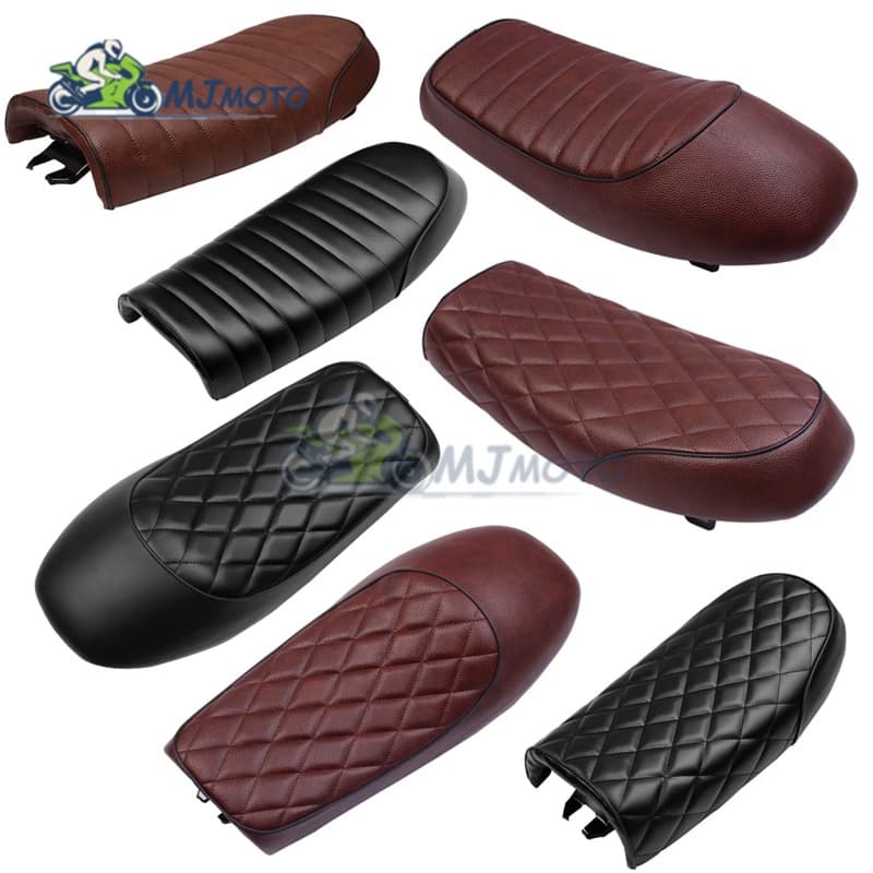 Motocicleta Universal Retro Cafe Racer Cushion Vintage Assento De Sela Confortável