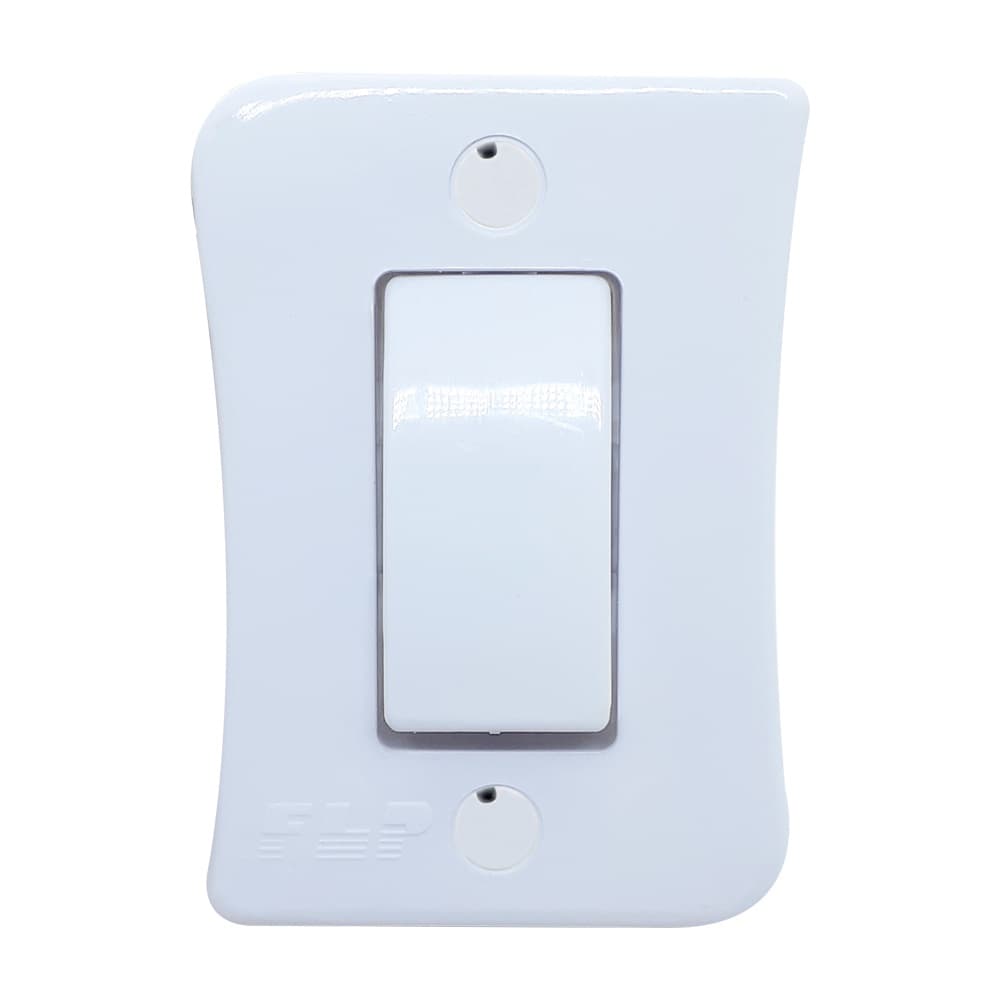 Kit 5 Interruptor Simples 1 Tecla Sobrepor Externo Com Espelho Branco Linha Viena Bivolt 127v e 250v