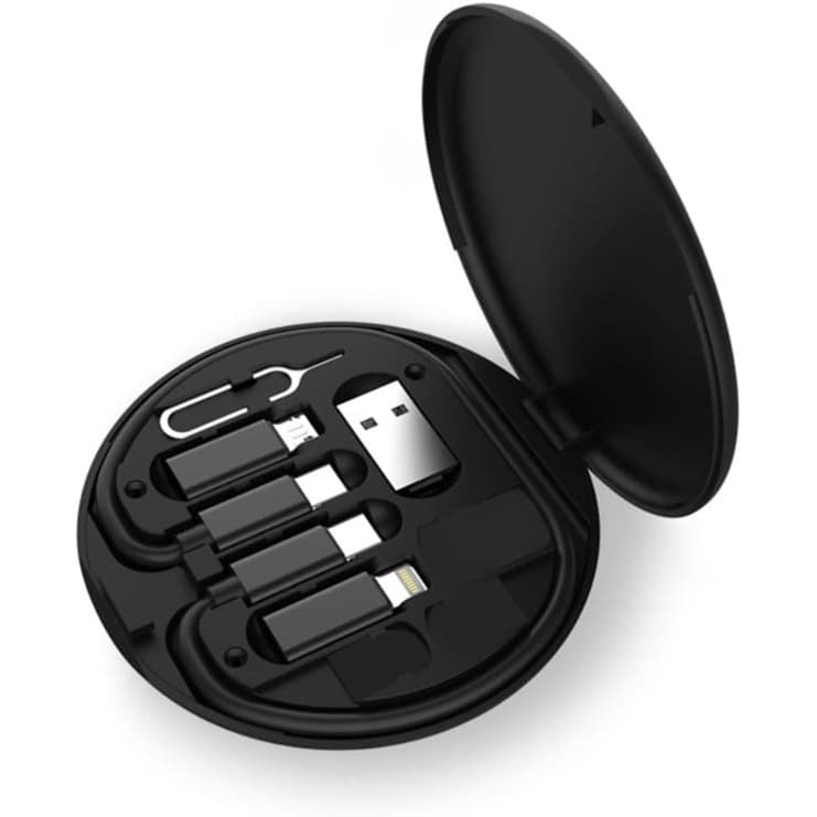Conjunto de adaptador de cabo de carregamento múltiplo 6 em 1 USB C para USB