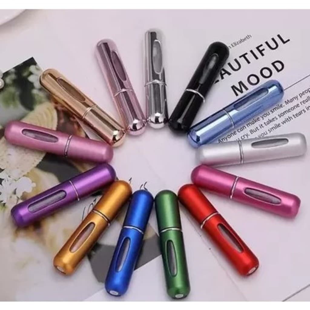 KIT 60 unidades Porta Perfume Recarregavel Portatil Spray 5ml