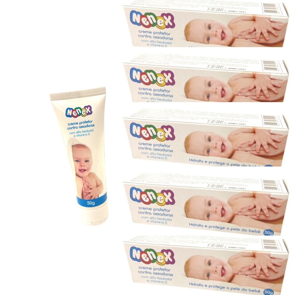 Kit 6 Creme Protetor Contra Assaduras Nenex 50gr