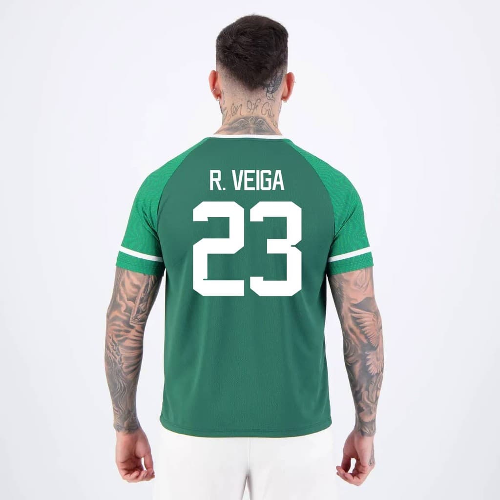 Camisa Palmeiras Verdão R. Veiga 23 Escudo Verde
