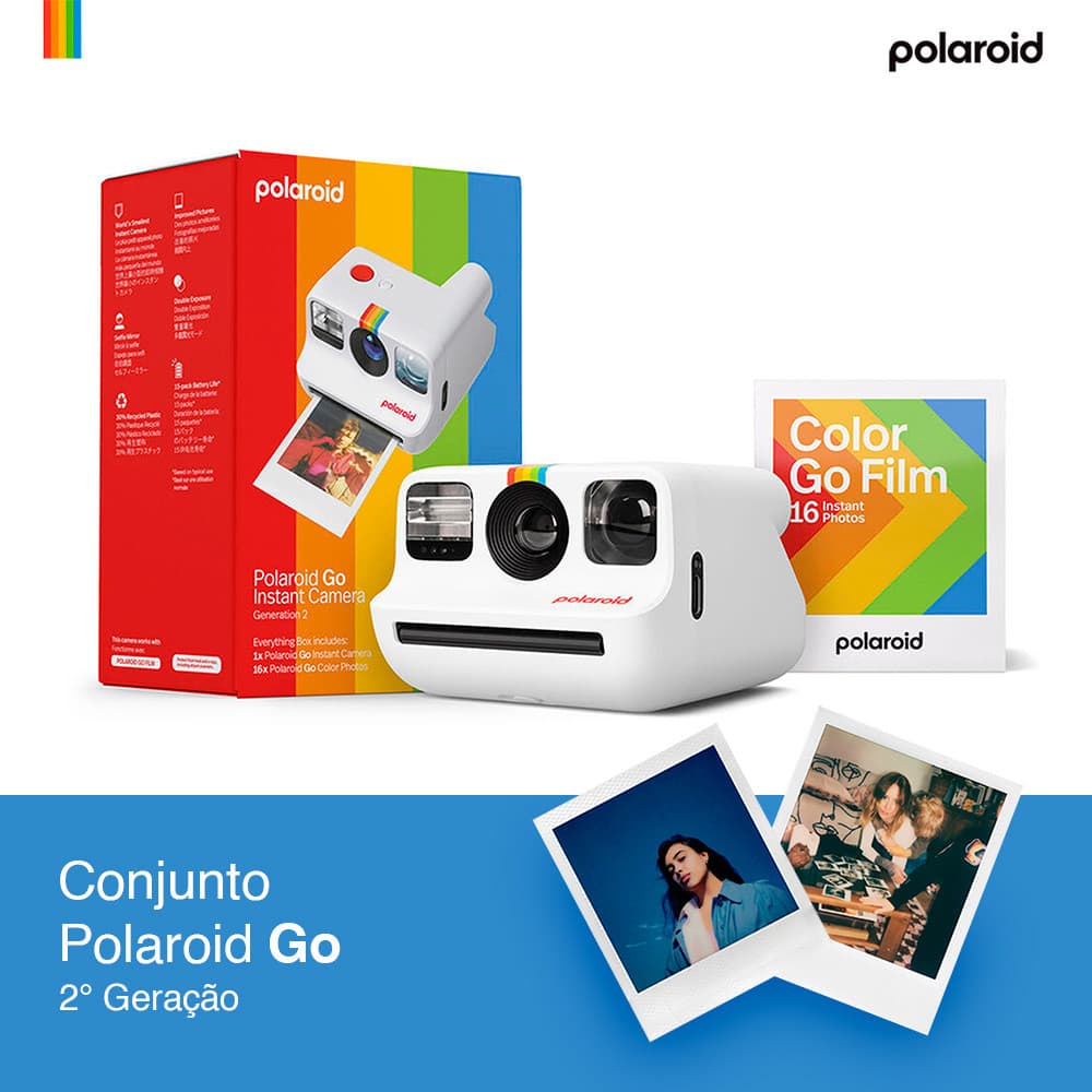 Kit Câmera Polaroid Go 2ª Geração Com Filme Incluso Maquina Fotográfica Instantânea