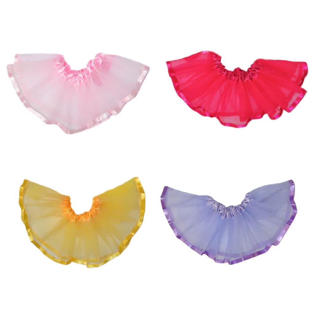 Saia Tutu Tule Bebê  0 A12 meses Com Cetim Nas Pontas Festas Fantasias Aniversário Halloween Carnaval