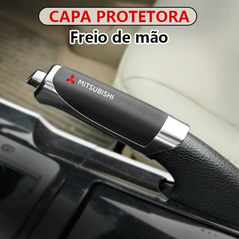 Mitsubishi Capa De Freio De Mão De Couro Do Carro Antiderrapante Proteção Decoração Para L200 Triton Pajero ASX Outlande