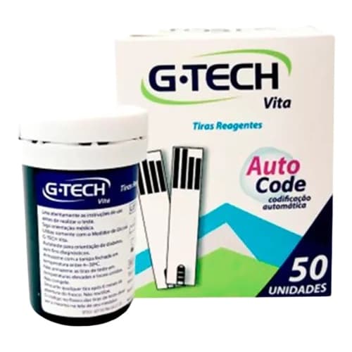 TIRAS DE TESTE G-TECH VITA 50 UNIDADES