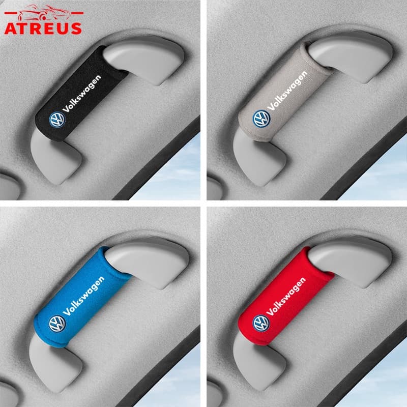 Volkswagen Tampa Protetora De Apoiador de Braço Carro Interna Carros Tampas De Proteção De Maçaneta Fluff Para Volkswagen Golf Mk4 Mk7 MK3 jetta mk6 Up Passat b5 b6 b7 Tiguan VW Polo 9n 9n3 gol g5 g4 g3 g6 Nivus Fox new Beetle Virtus