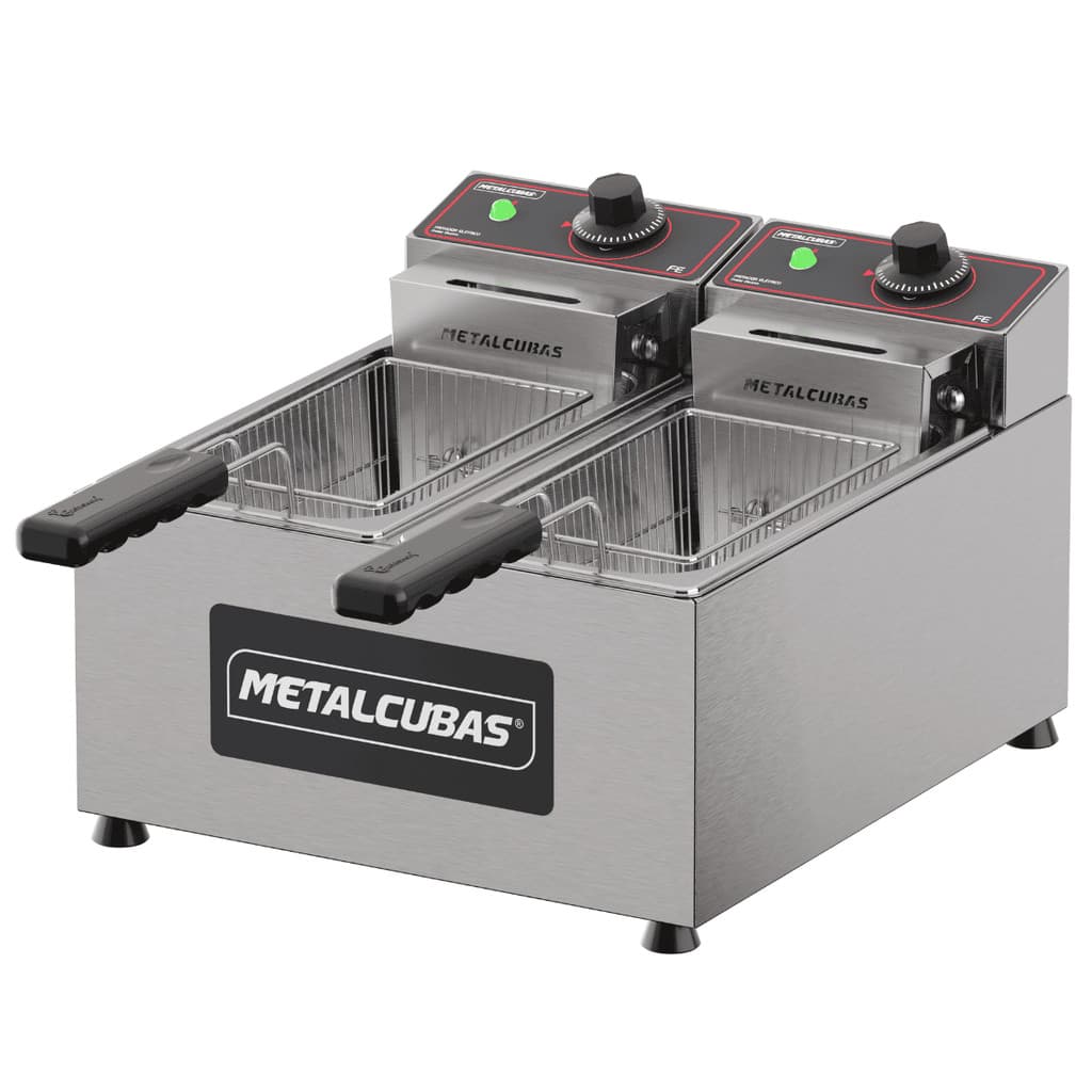 Fritadeira Elétrica 6 Litros 2 Cubas FE 2 C 220v Metalcubas