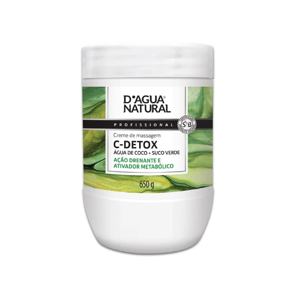 Creme De Massagem C-Detox Dagua Natural Drenagem Linfática 650g