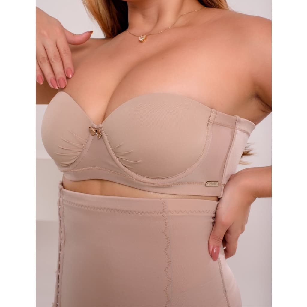 Sutiã Tomara que Caia Reforçado Meia Taça Cetinete Bandeau