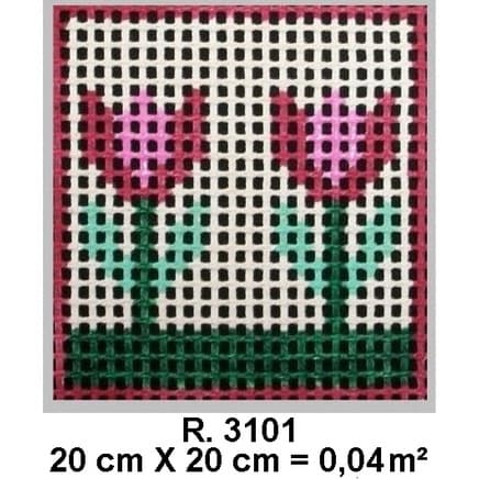 Tela para Bordar Pintada à Mão Tapeçaria em Talagarça Grossa Cru Artesanato Trabalho Manual meio ponto rosinha ponto impar Tela R. 3101