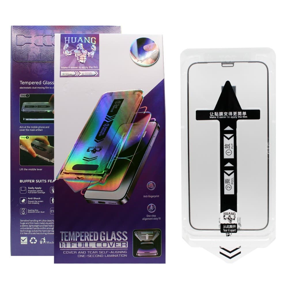 kit 4pcs 2pcs 1pcs Película Premium Huang Magic Box Full Cover Brilho HD iPhone 17 16 15 14 13 12 11