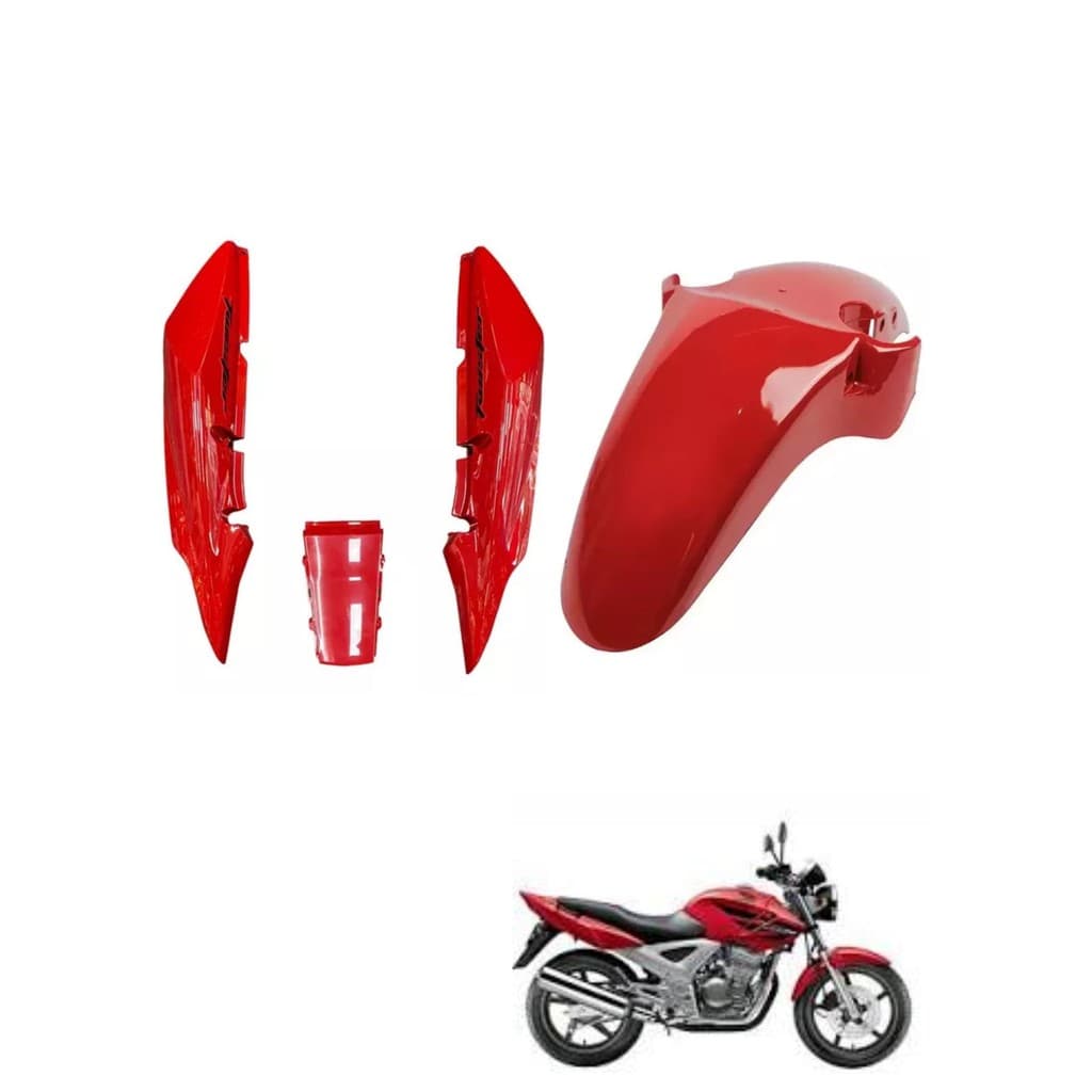 Carenagem Traseira Paralama Cbx 250 Twister Vermelho 2008