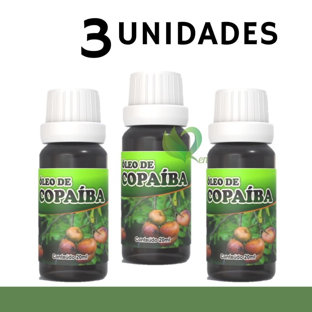 3x Óleo de Copaíba - 100% vegetal, natural e vegano