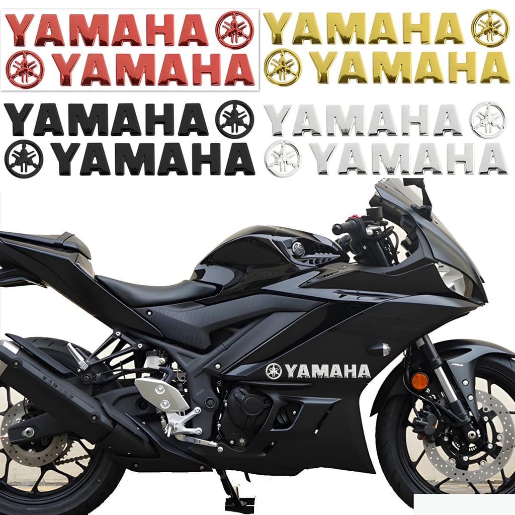 Decalque E Adesivo Emblema 3D Para Motocicleta , Logotipo YAMAHA , Carro Aerox 155 MT-03 YXF-R3 GT125-07 XSR155 YZF-R15 
