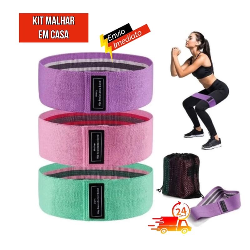Faixas Elásticas De Exercício Hip Resistance Bands