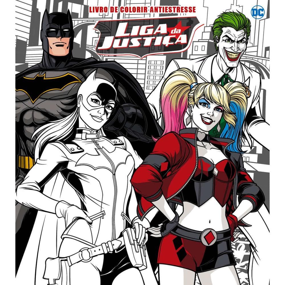 Liga da Justiça Livro para Colorir Antiestresse