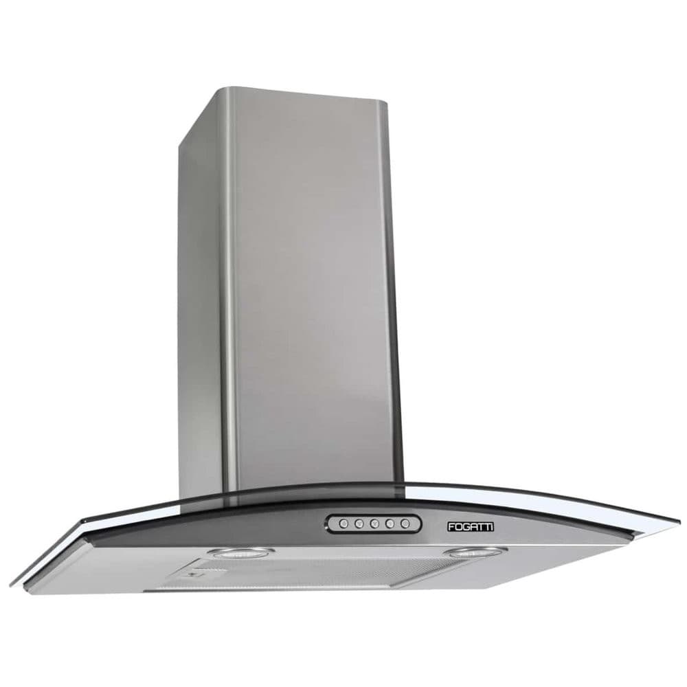 Coifa de Parede Vidro Curvo Slim Inox 60cm 4 Bocas Fogatti 220V