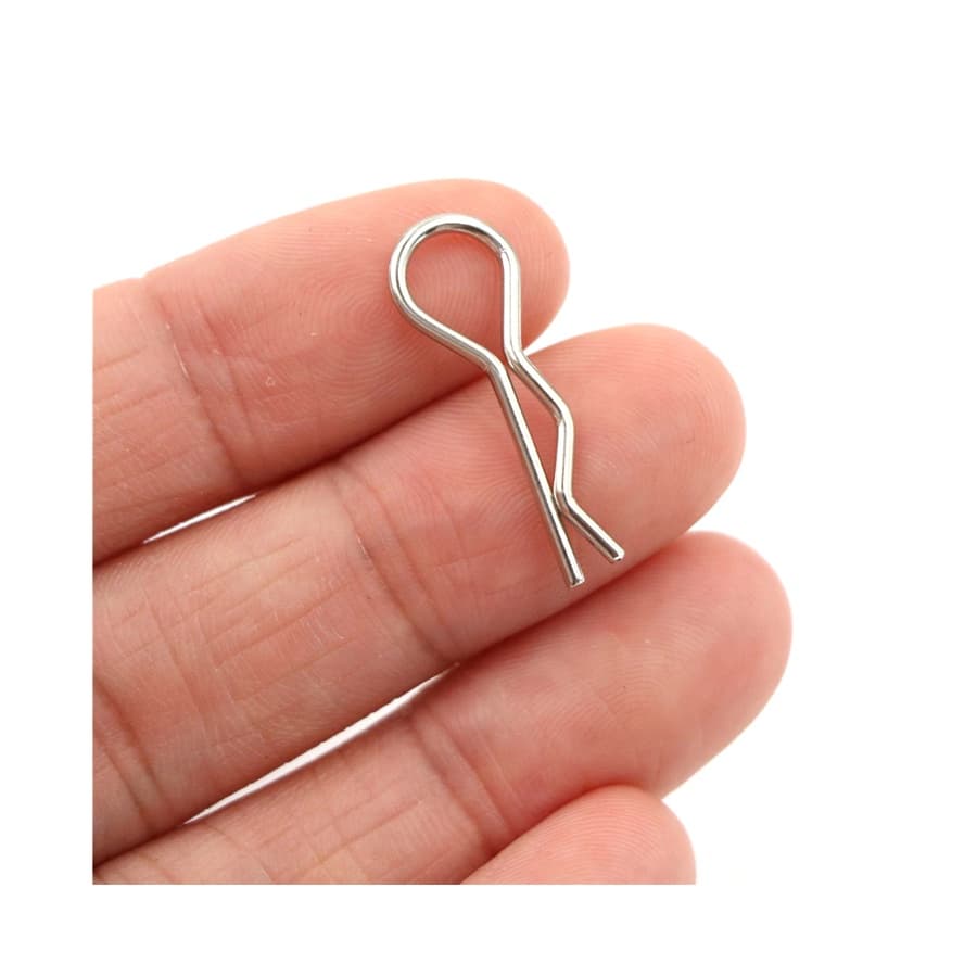 Clips Grampo Prata P/ Bolha Automodelo - 12 Unidades