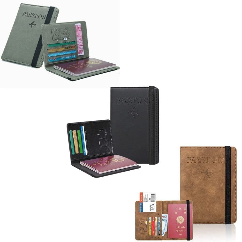 Carteira Para Passaporte Vintage Organizador Viagem Chip Unissex | Porta Documentos Couro Premium