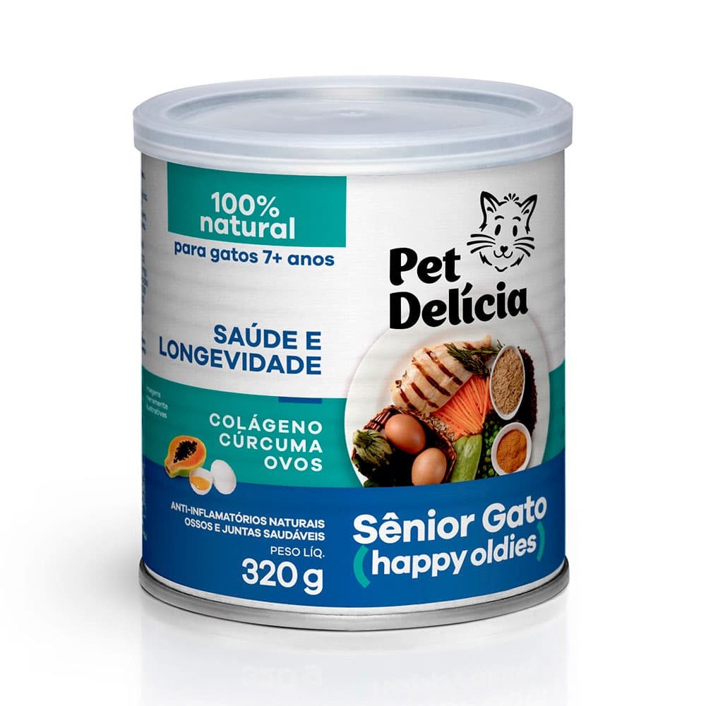 Ração Úmida Para Gatos Adultos Sênior Pet Delícia 320g