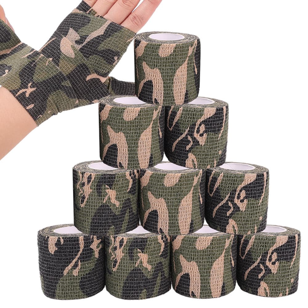 1 Rolo 5 * 450cm Camo Stretch Bandage-Bandagem Elástica Disfarçada Auto-Adesiva-Fita De Camuflagem-Protetor Esportivo De Braço De Joelho